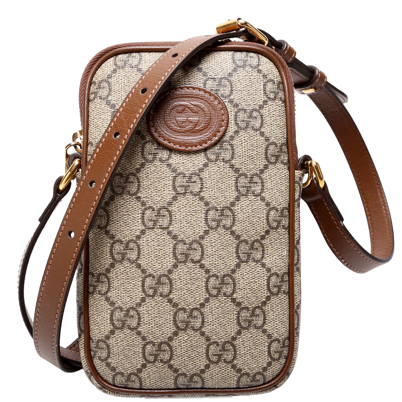 Gucci 700959 GG Supreme Interlocking Phone Pouch