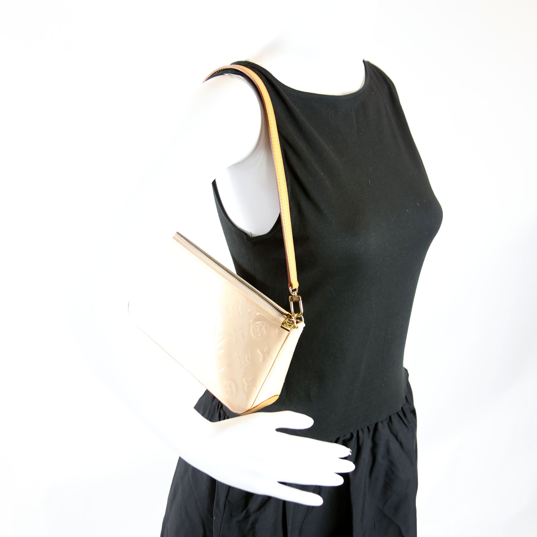 Pochette Mallory Vernis Cream/Brown