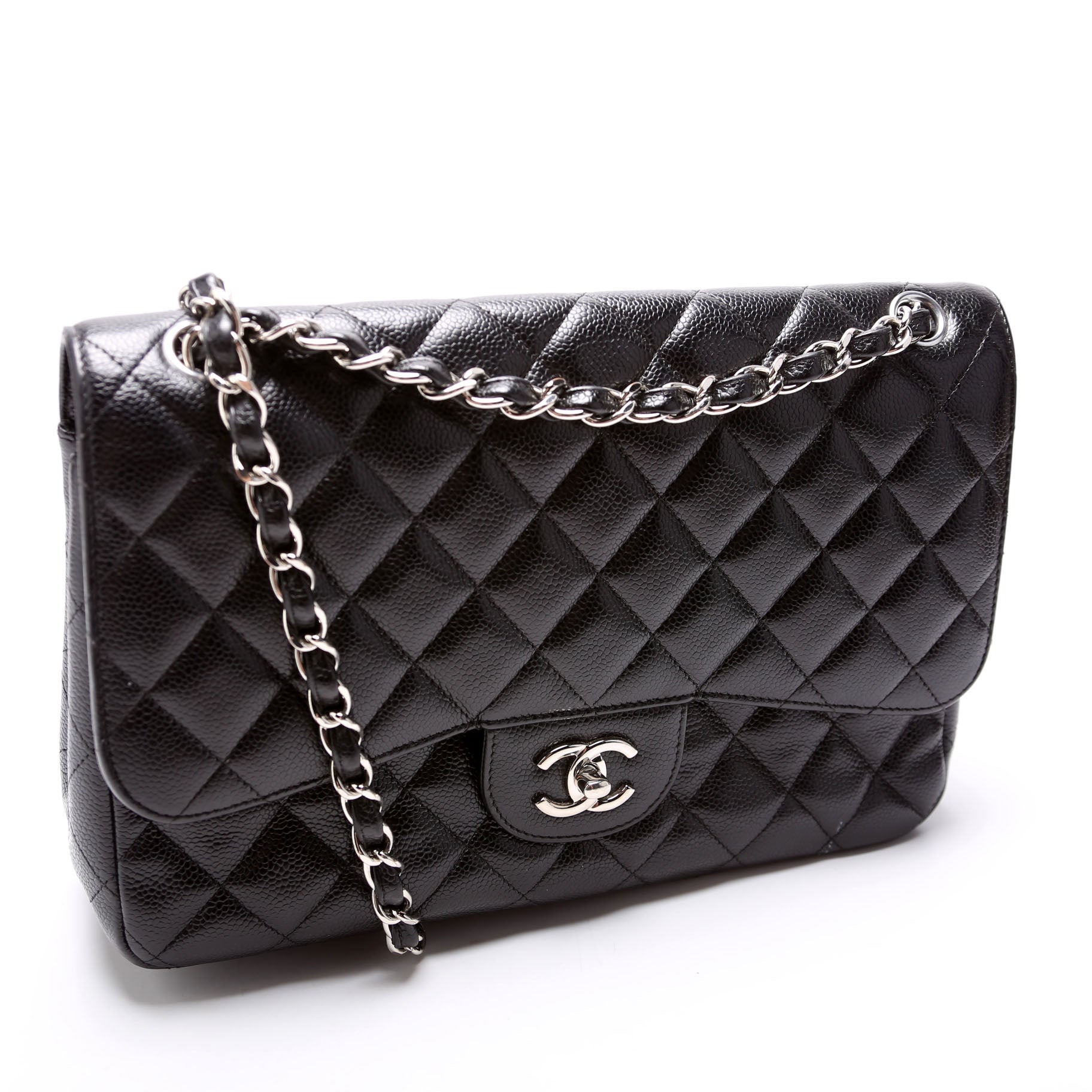 Classic Flap Jumbo Caviar 21-24M Black