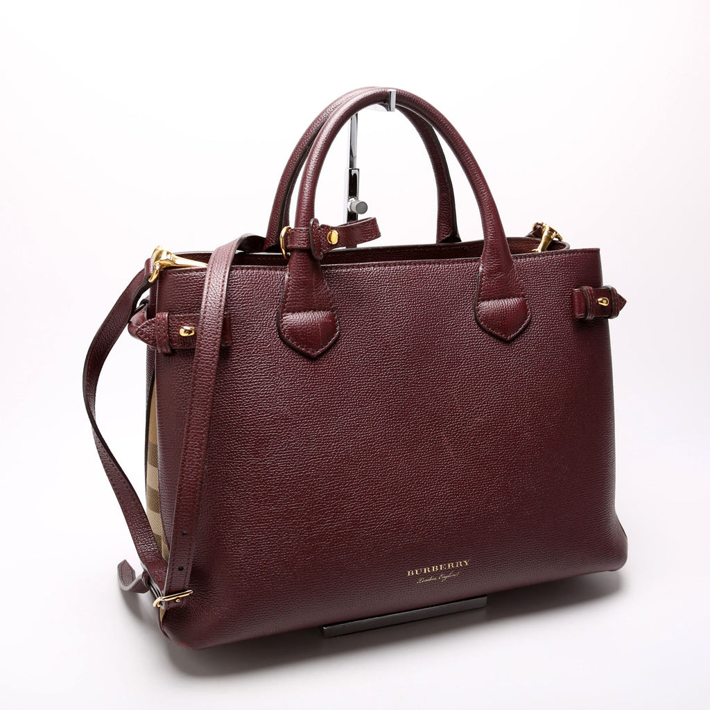 3962178 Banner Tote Medium Burgundy