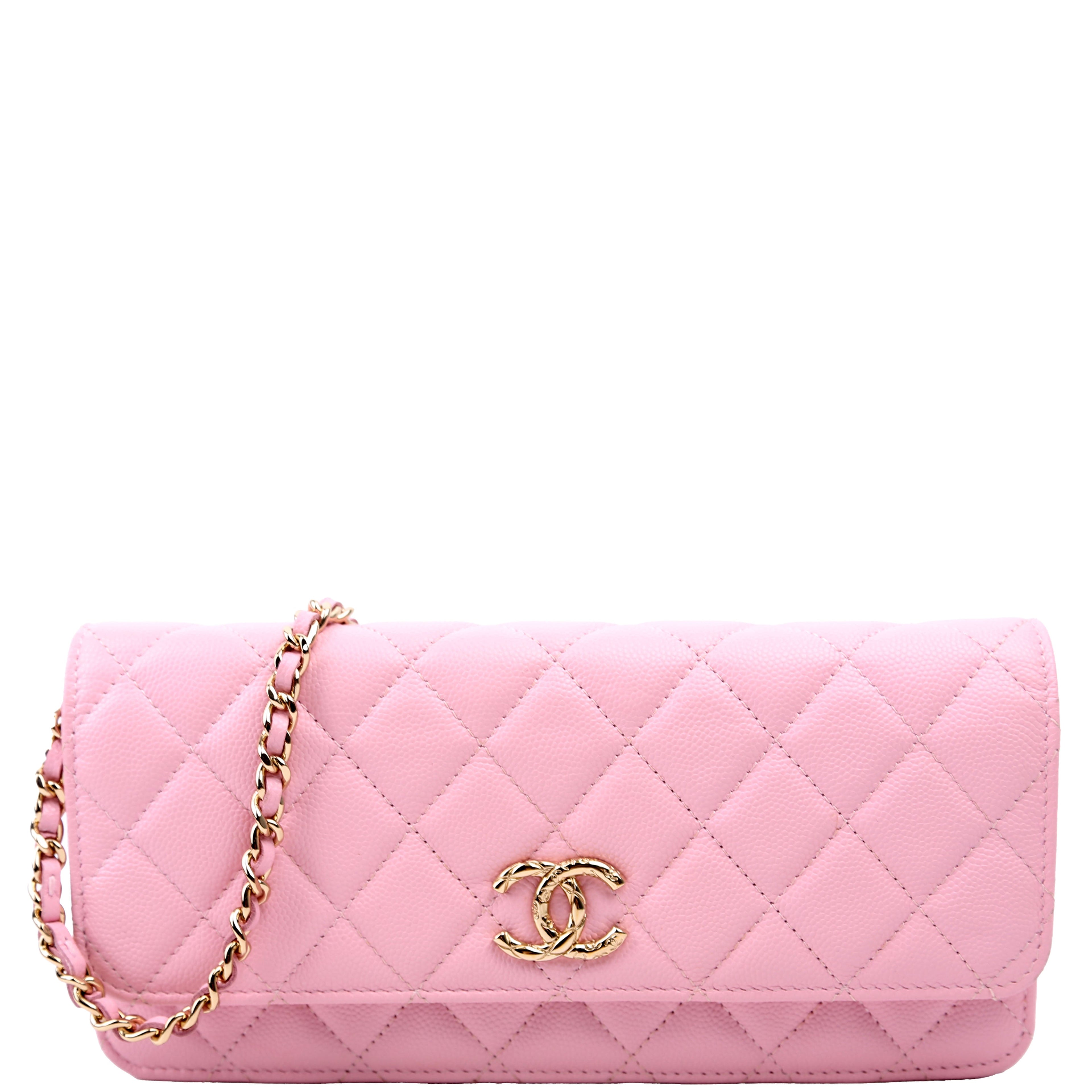 Clutch On Chain East West RFID Pink