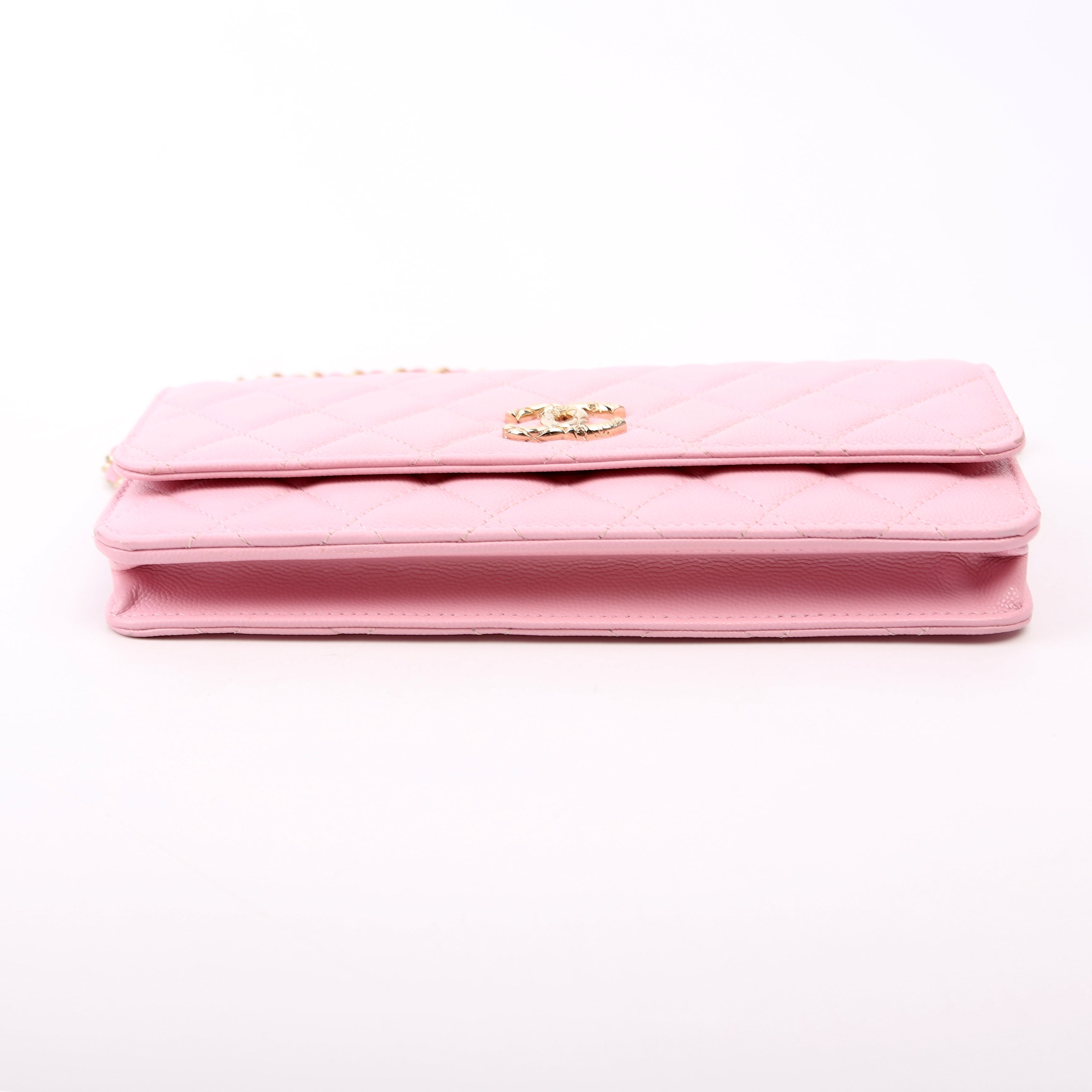 Clutch On Chain East West RFID Pink