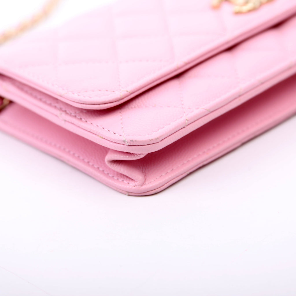 Clutch On Chain East West RFID Pink
