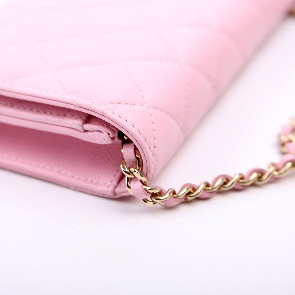 Clutch On Chain East West RFID Pink