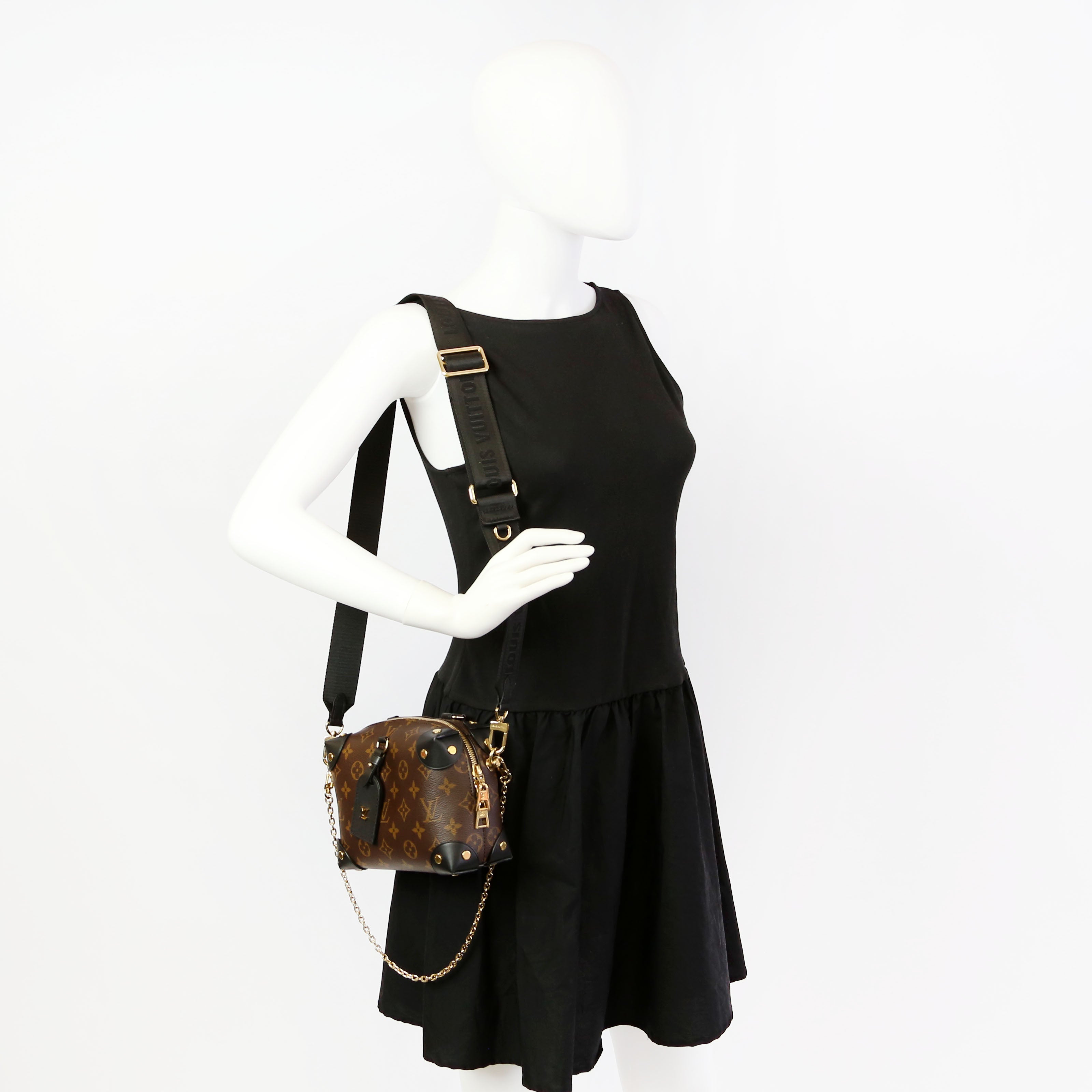 Petite Malle Souple Monogram Black/Brown