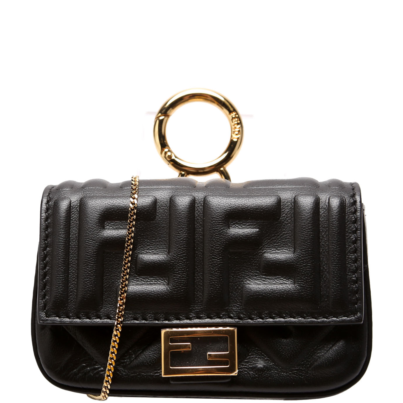 7AR844 Nano Baguette Charm Black