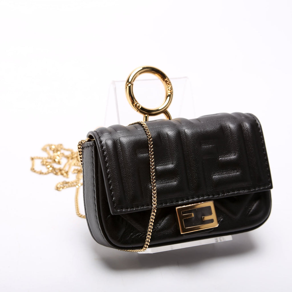 7AR844 Nano Baguette Charm Black