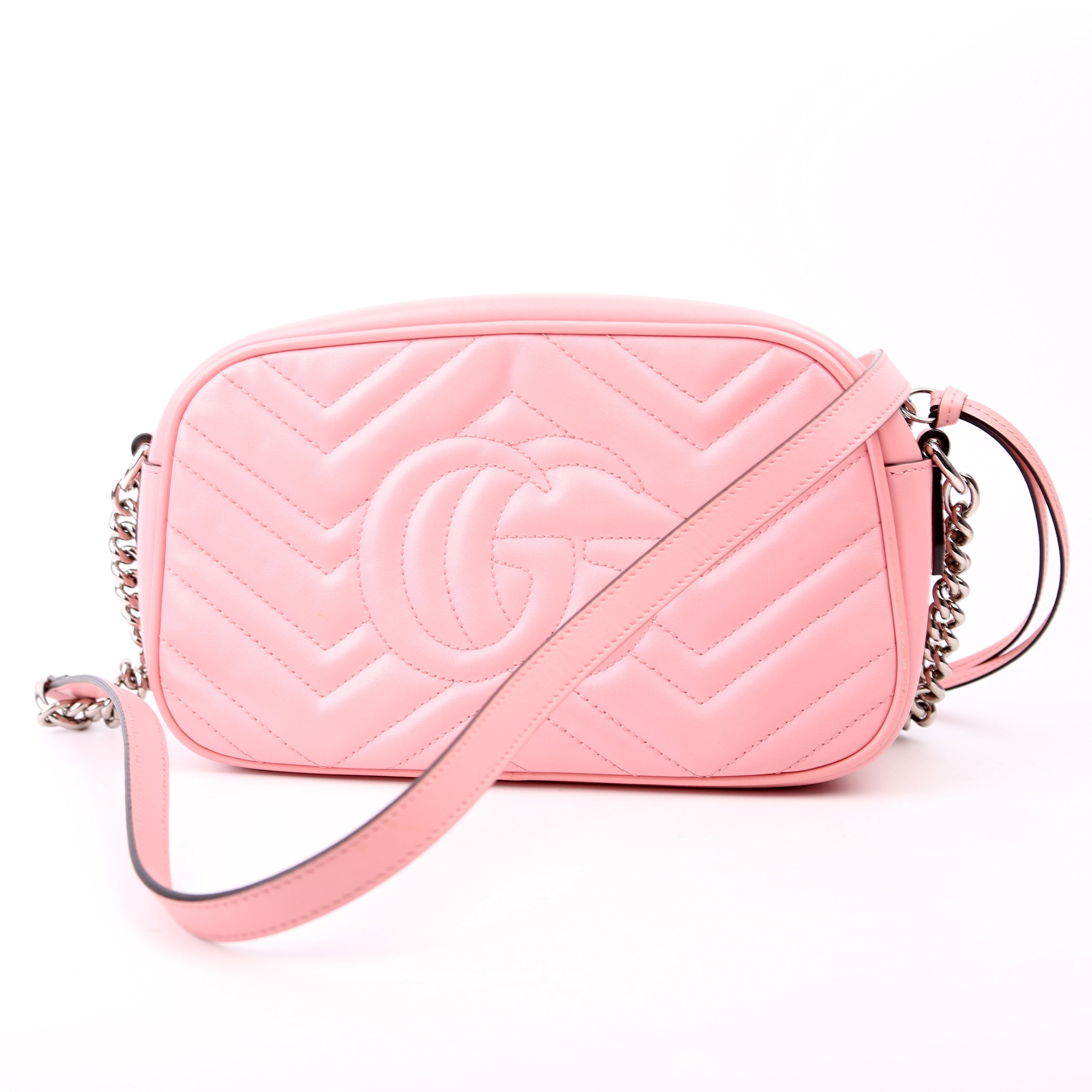 447632 Marmont Small Leather Camera Pink
