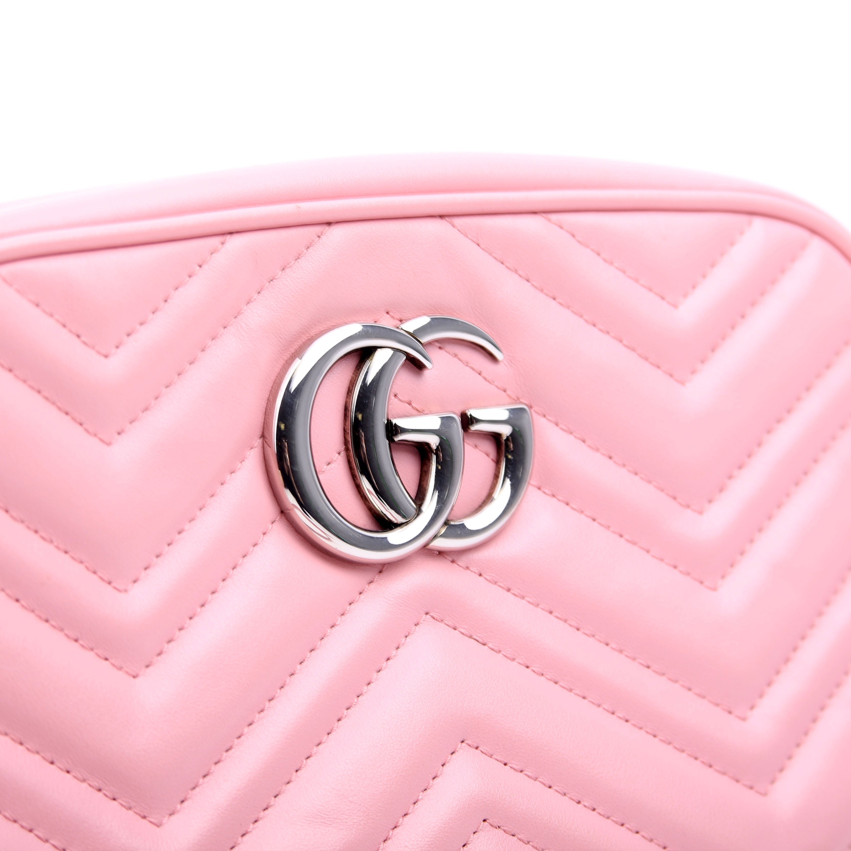 447632 Marmont Small Leather Camera Pink