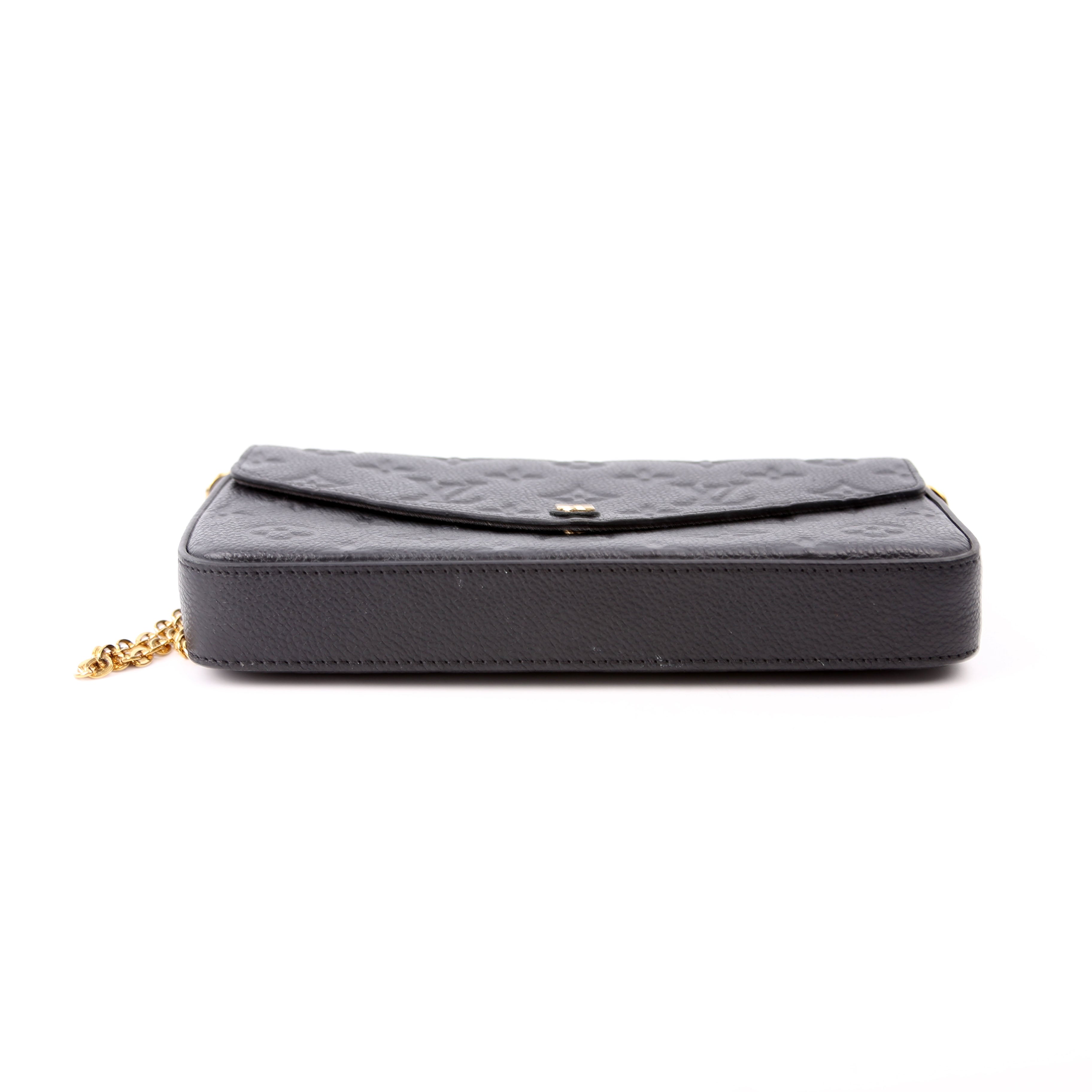 Pochette Felicie Empreinte Black