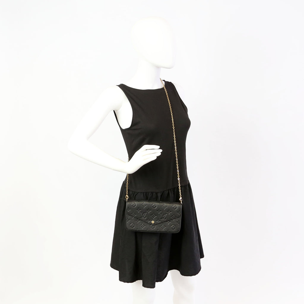 Pochette Felicie Empreinte Black