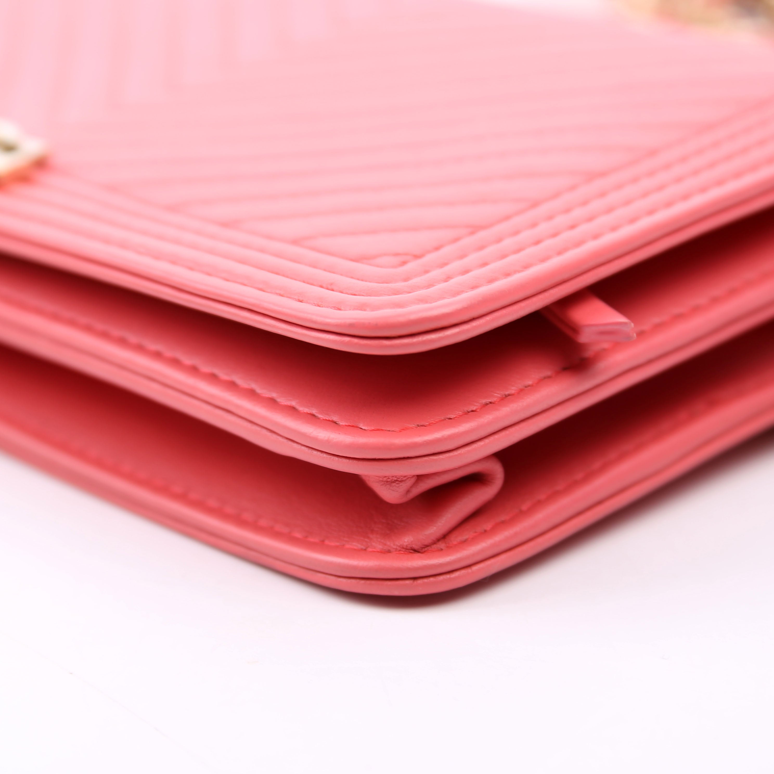 WOC Boy Chevron Lambskin Coral