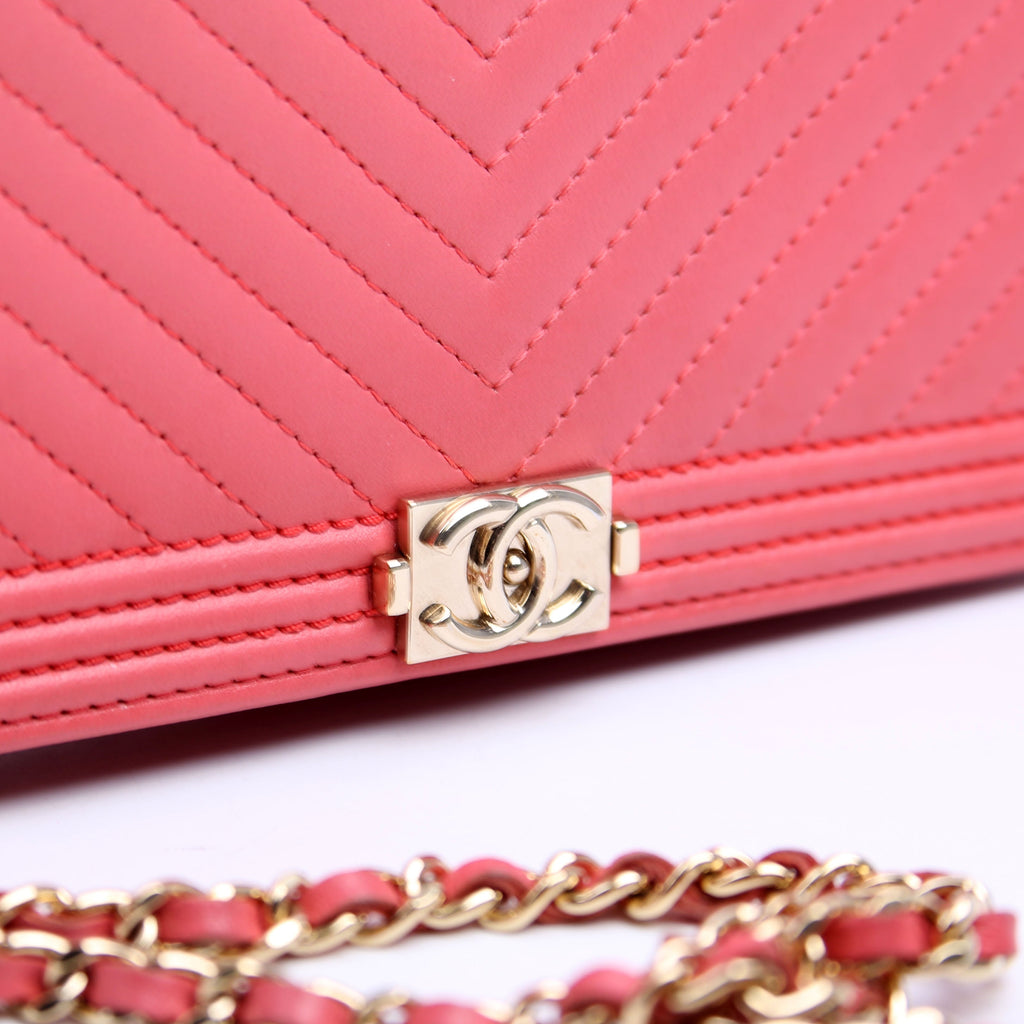 WOC Boy Chevron Lambskin Coral