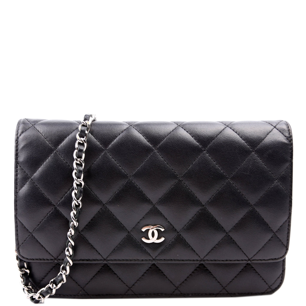 WOC Classic Quilted Lambskin Black