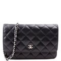 WOC Classic Quilted Lambskin Black