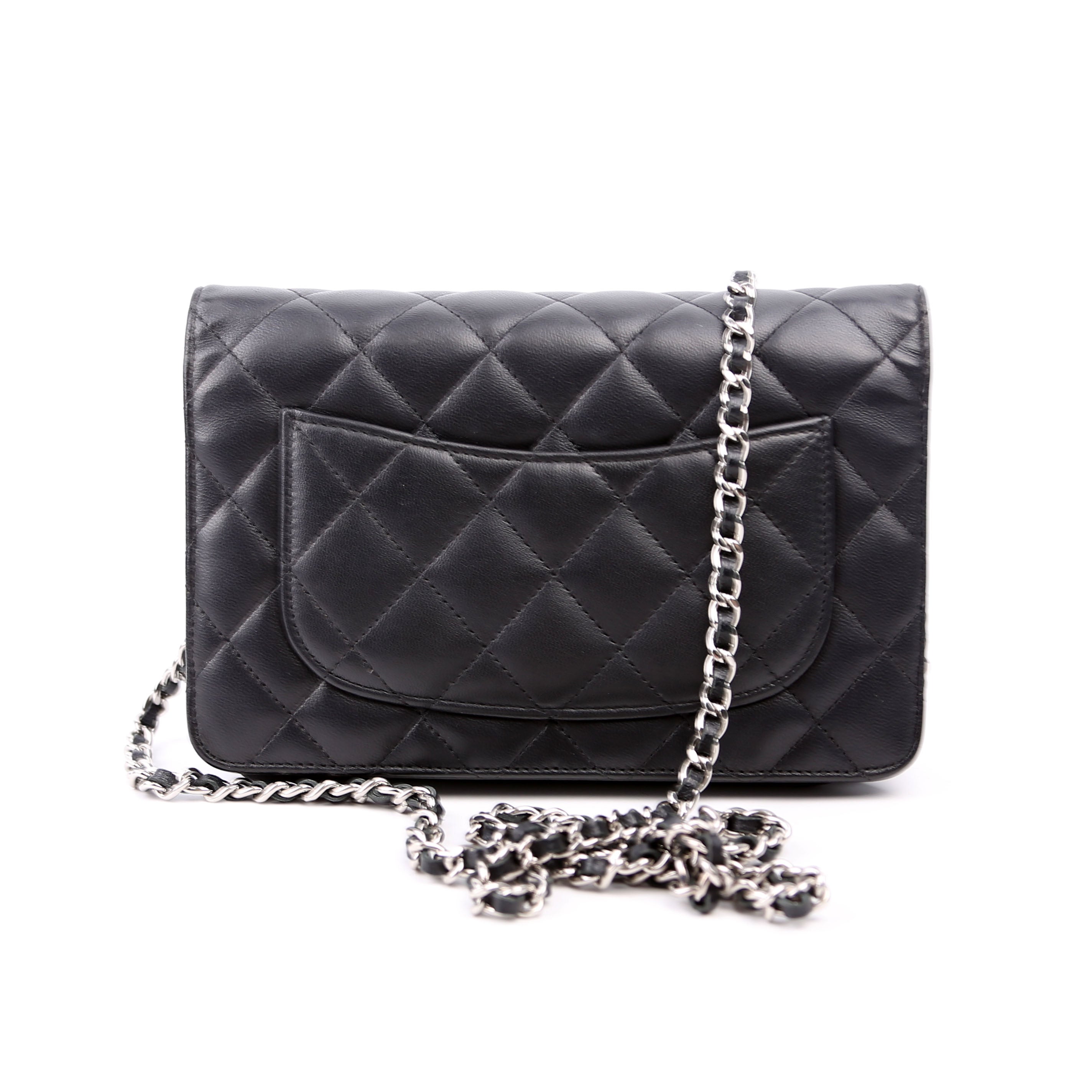 WOC Classic Quilted Lambskin Black