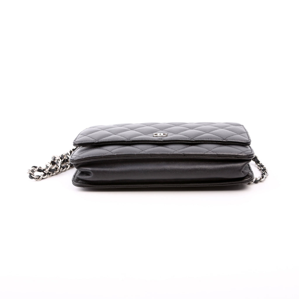 WOC Classic Quilted Lambskin Black