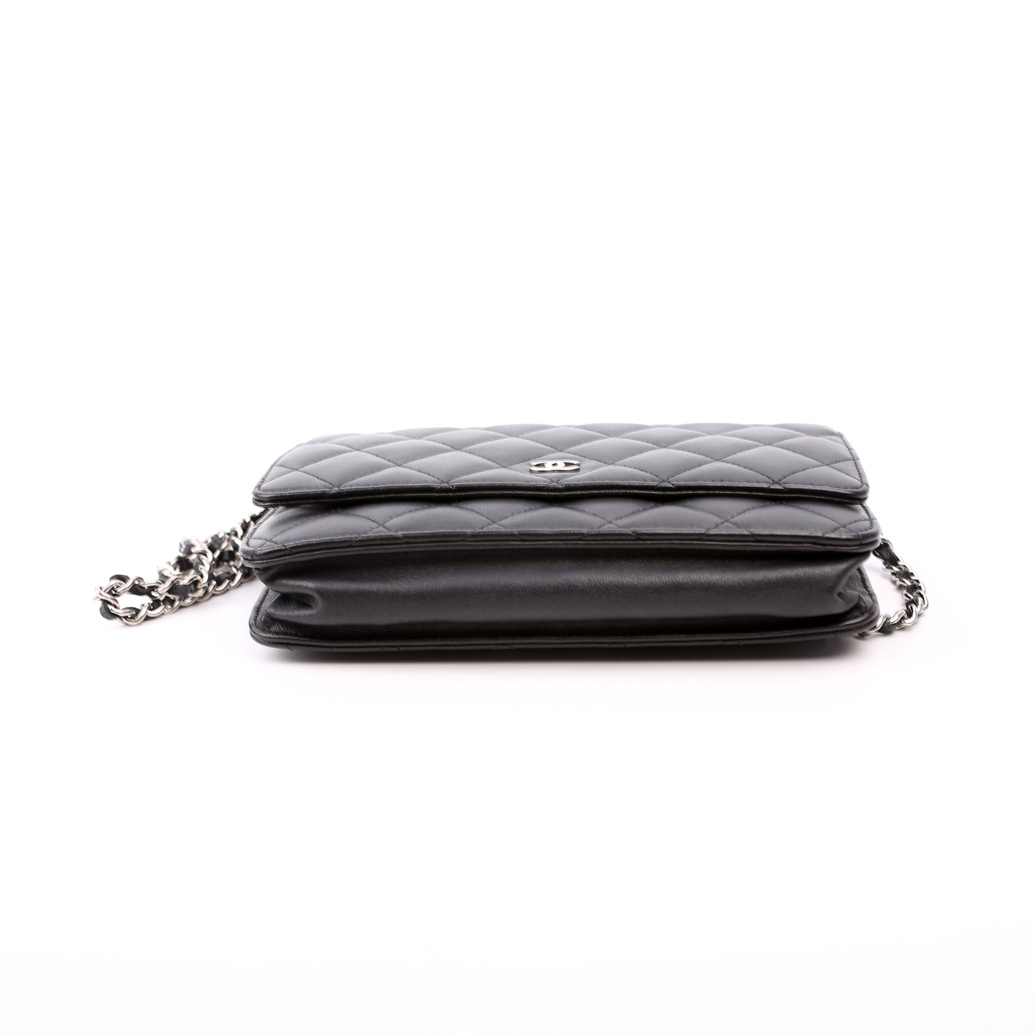 WOC Classic Quilted Lambskin Black