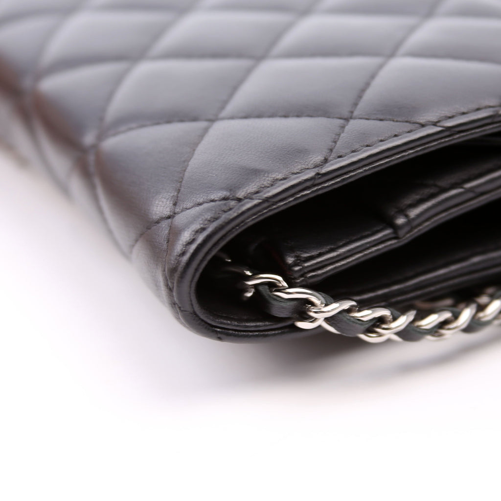 WOC Classic Quilted Lambskin Black