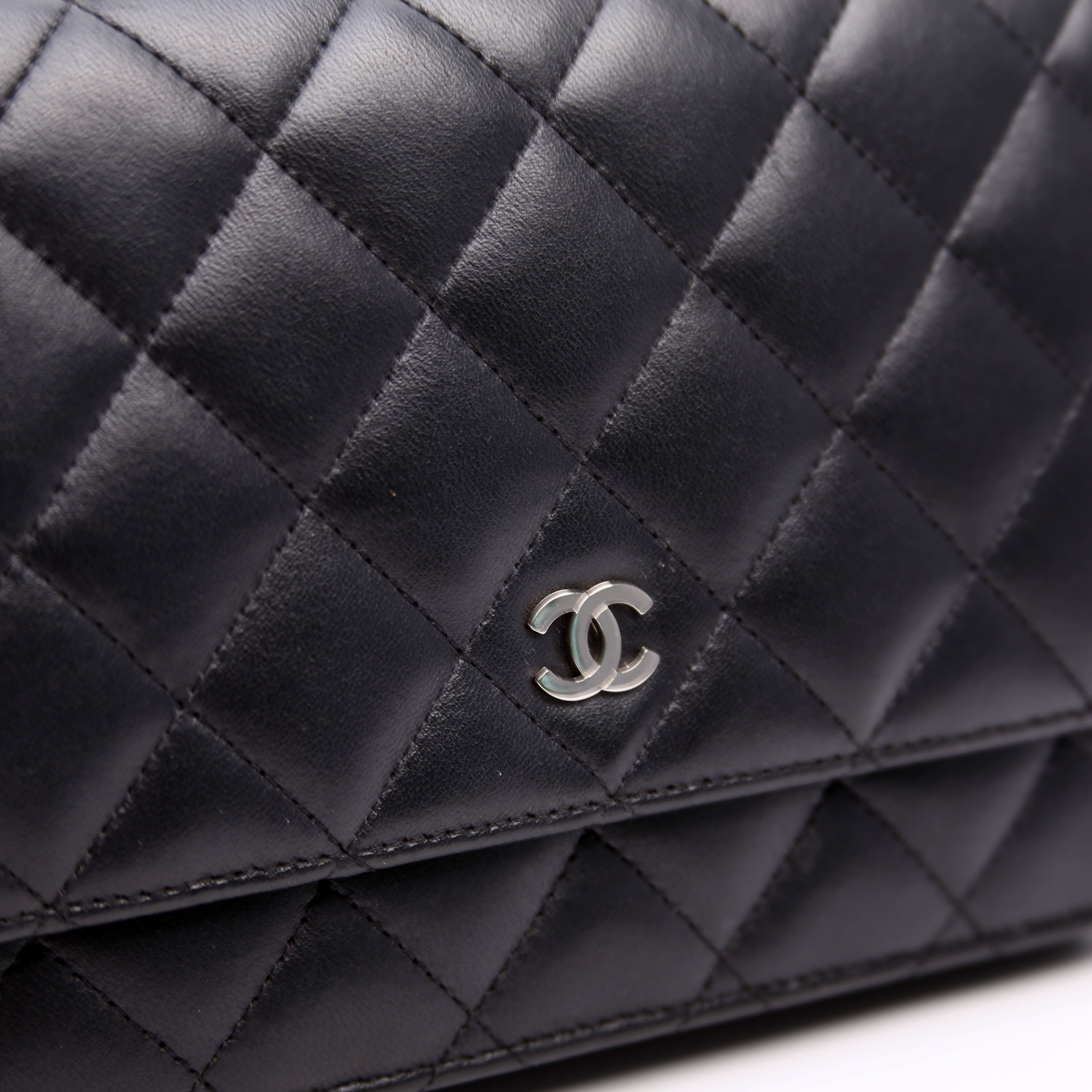 WOC Classic Quilted Lambskin Black