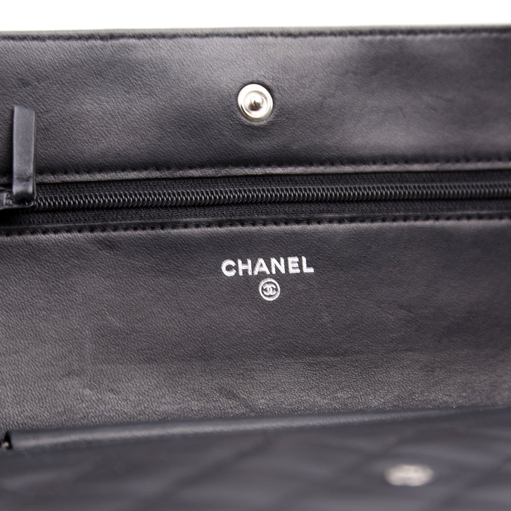 WOC Classic Quilted Lambskin Black