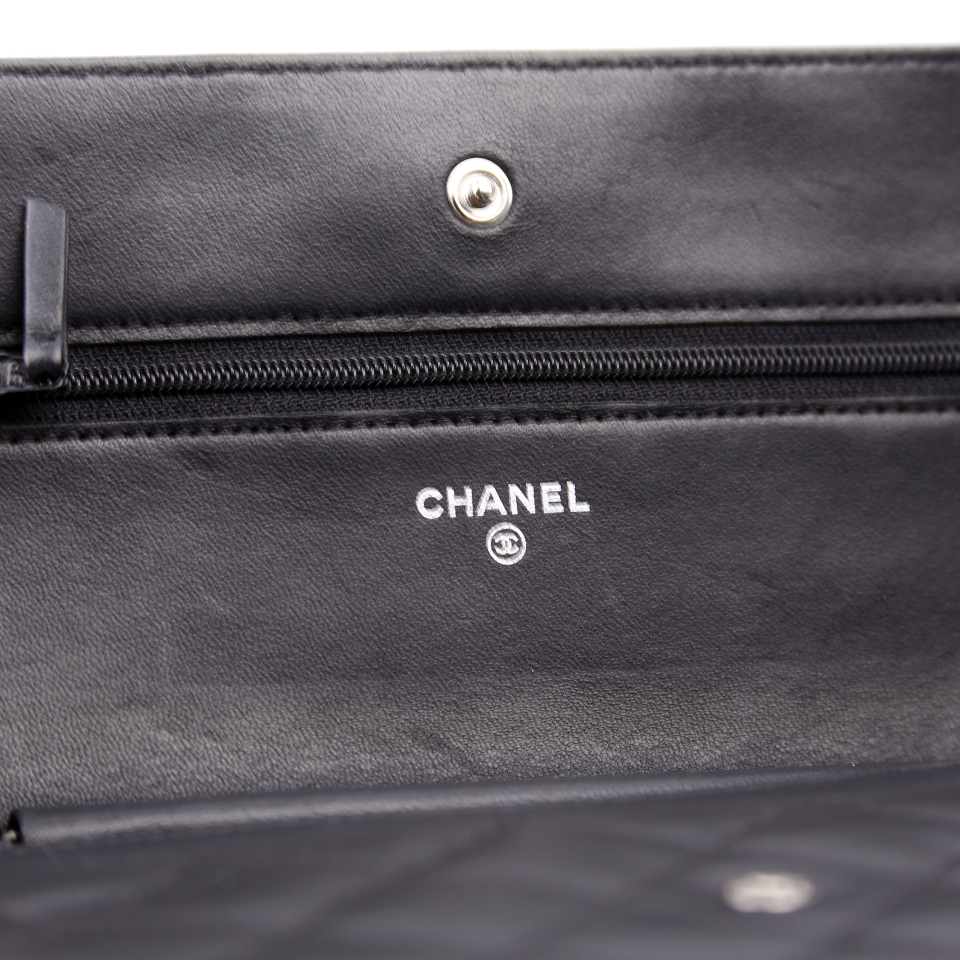 WOC Classic Quilted Lambskin Black