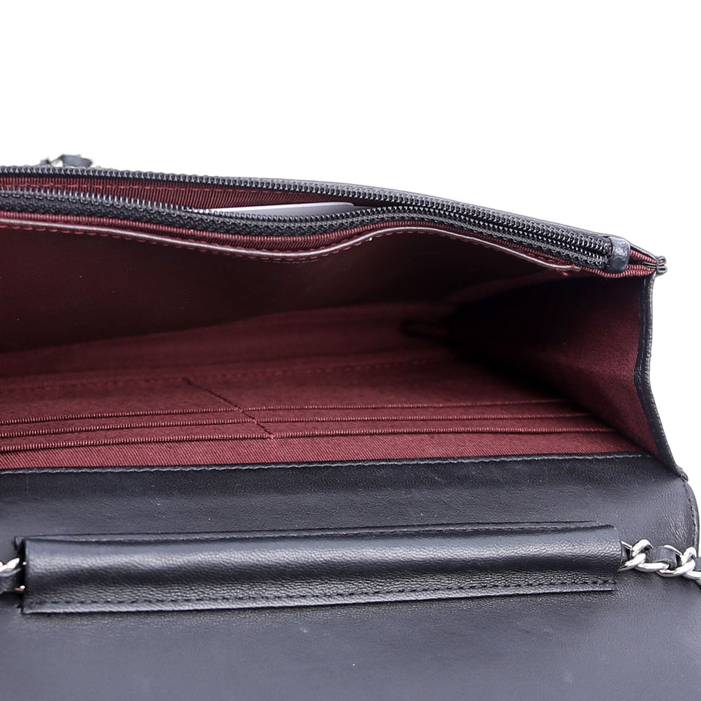 WOC Classic Quilted Lambskin Black