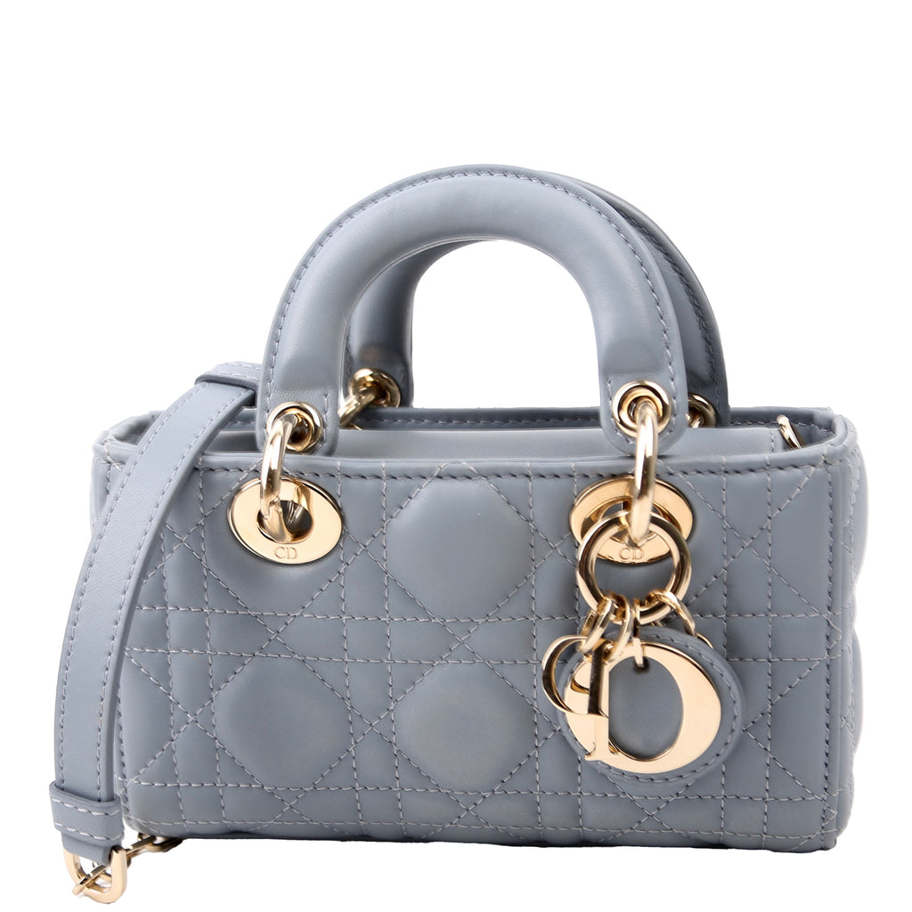 Lady D-Joy Micro Lambskin Blue