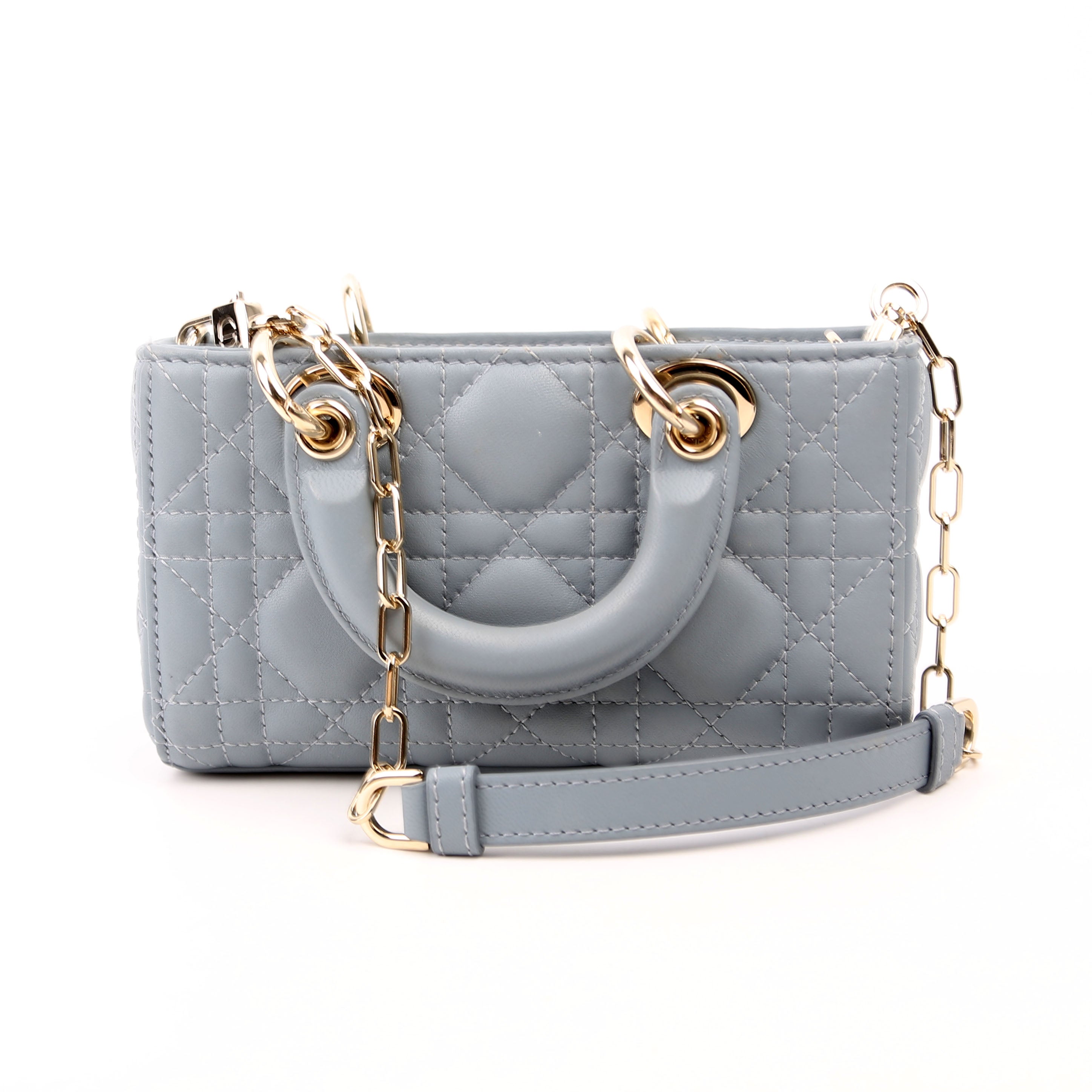 Lady D-Joy Micro Lambskin Blue