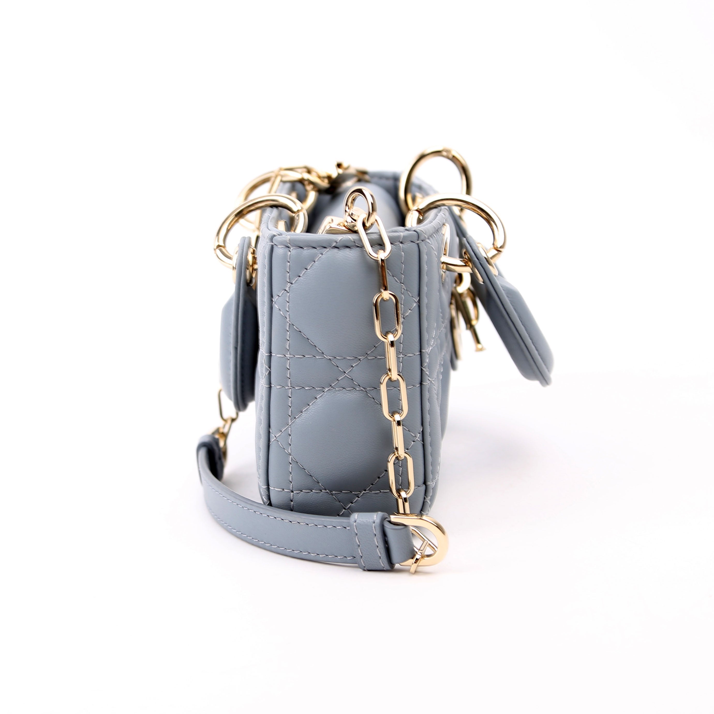 Lady D-Joy Micro Lambskin Blue