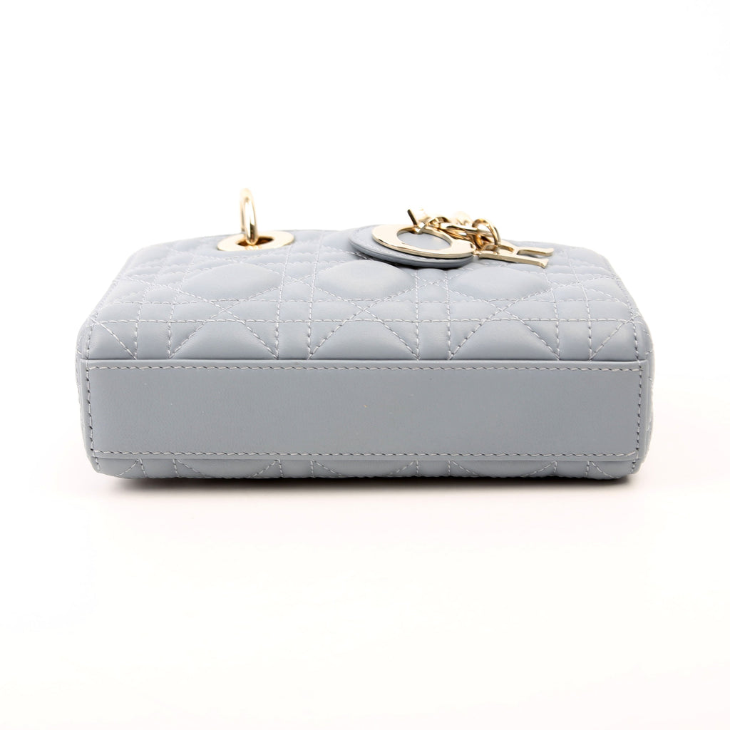 Lady D-Joy Micro Lambskin Blue