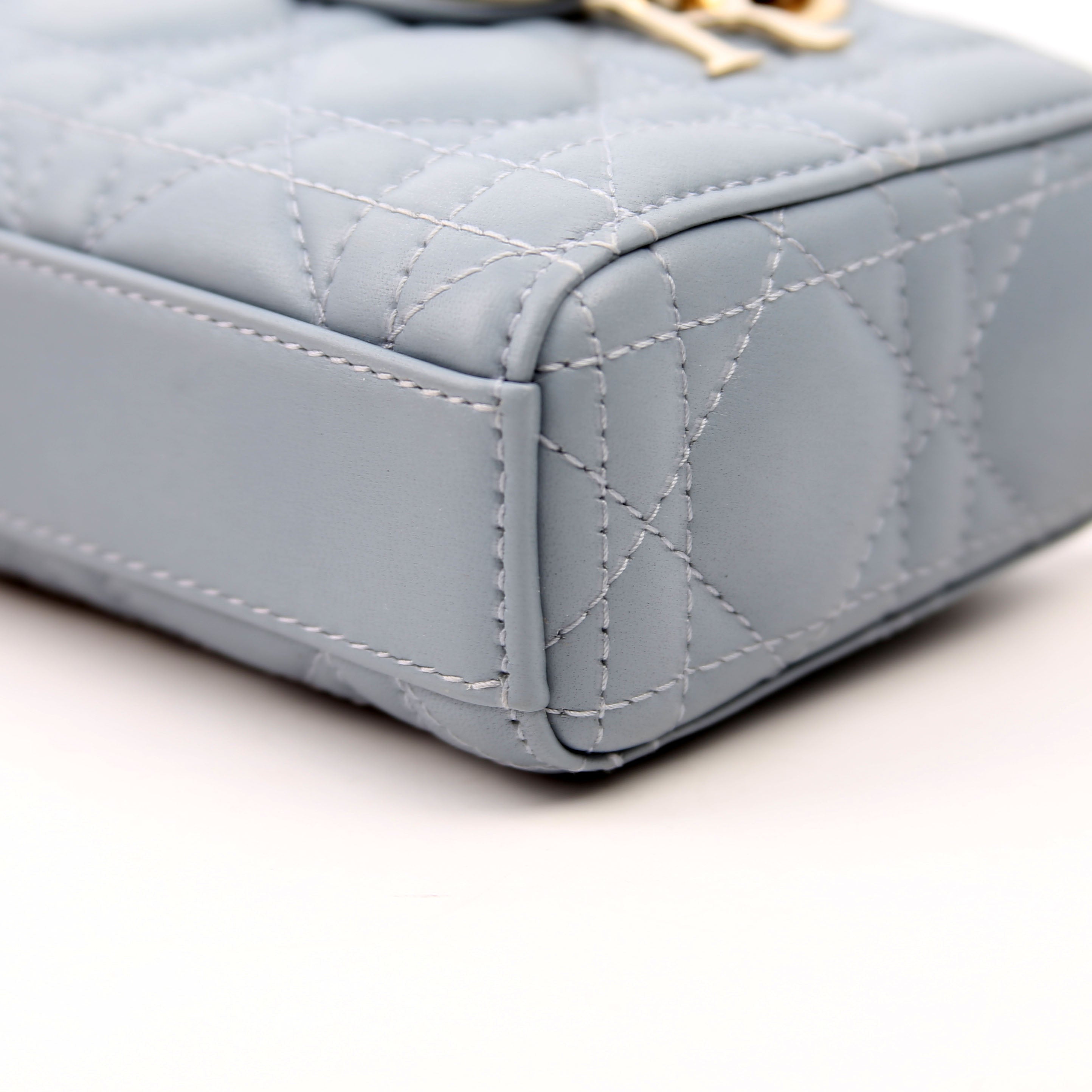 Lady D-Joy Micro Lambskin Blue