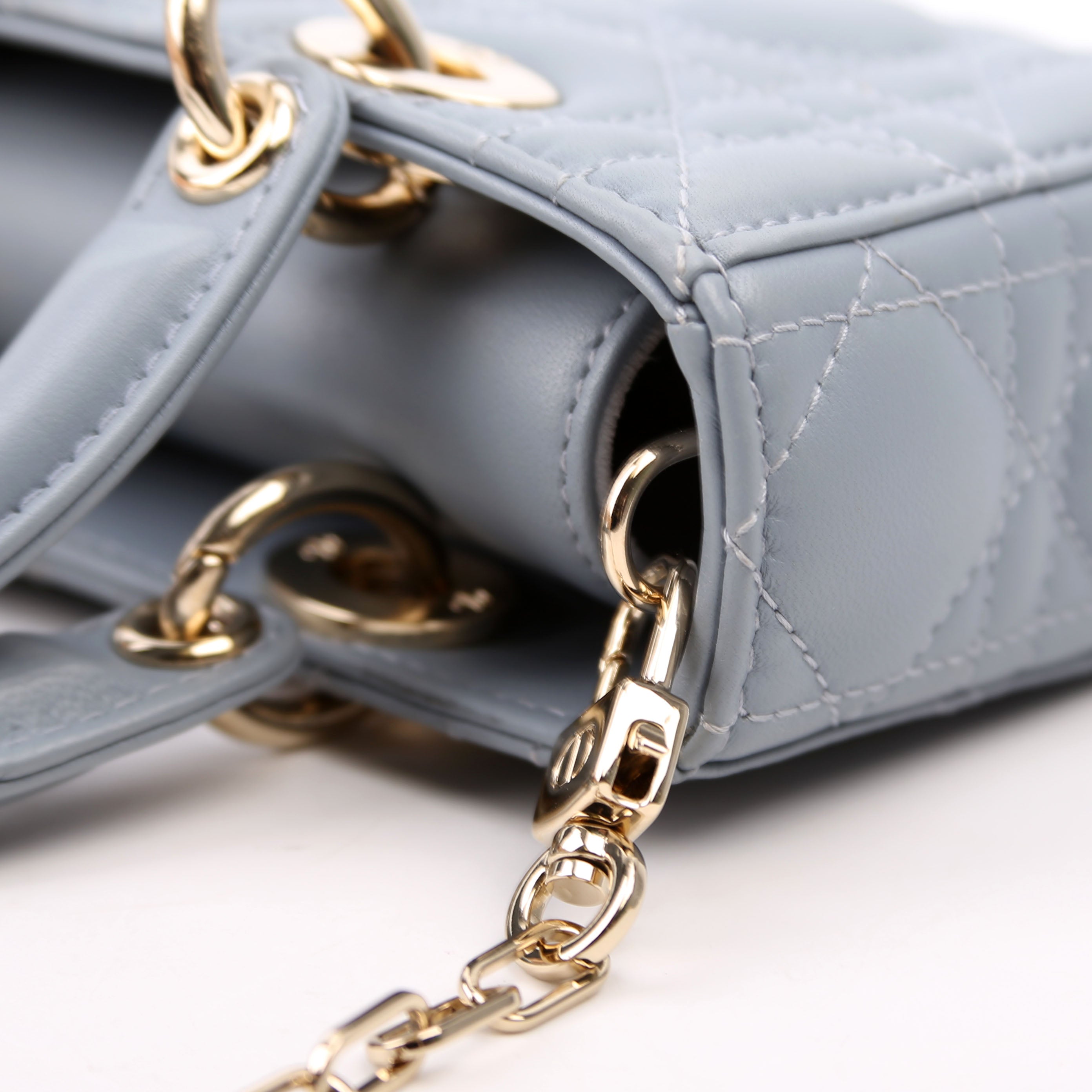Lady D-Joy Micro Lambskin Blue