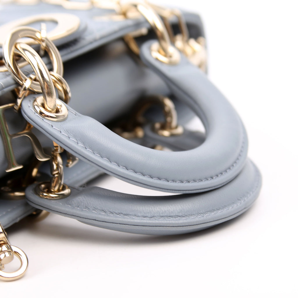 Lady D-Joy Micro Lambskin Blue