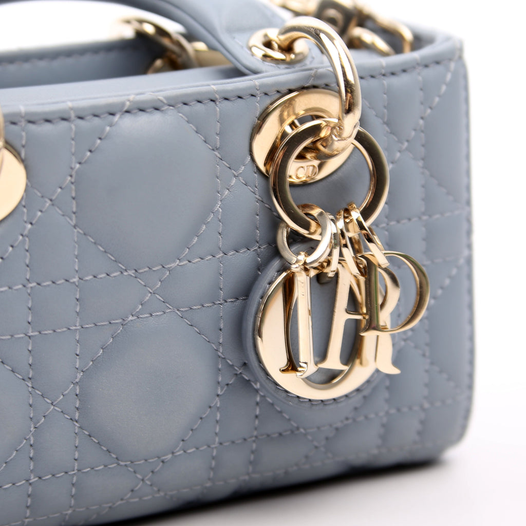 Lady D-Joy Micro Lambskin Blue