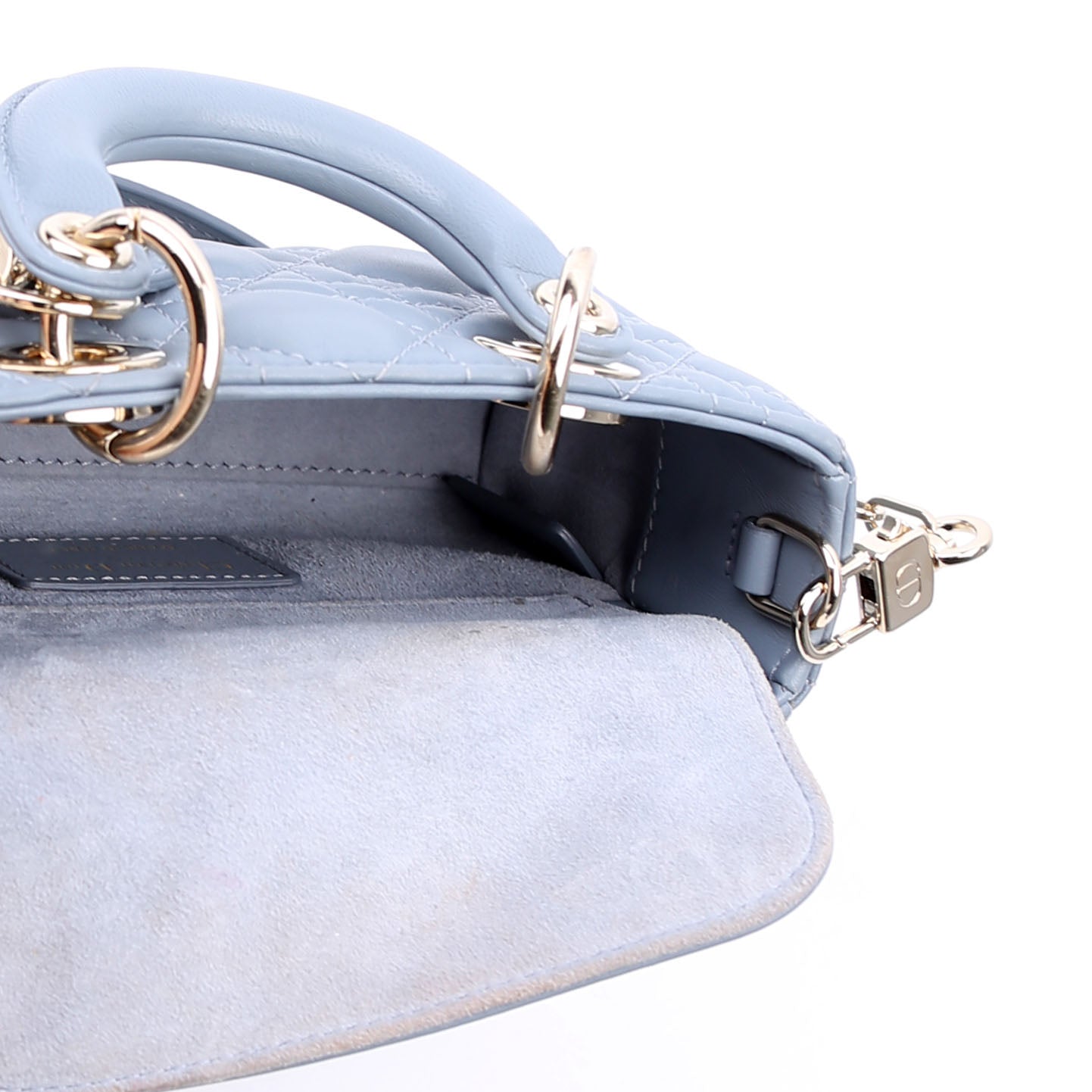 Lady D-Joy Micro Lambskin Blue