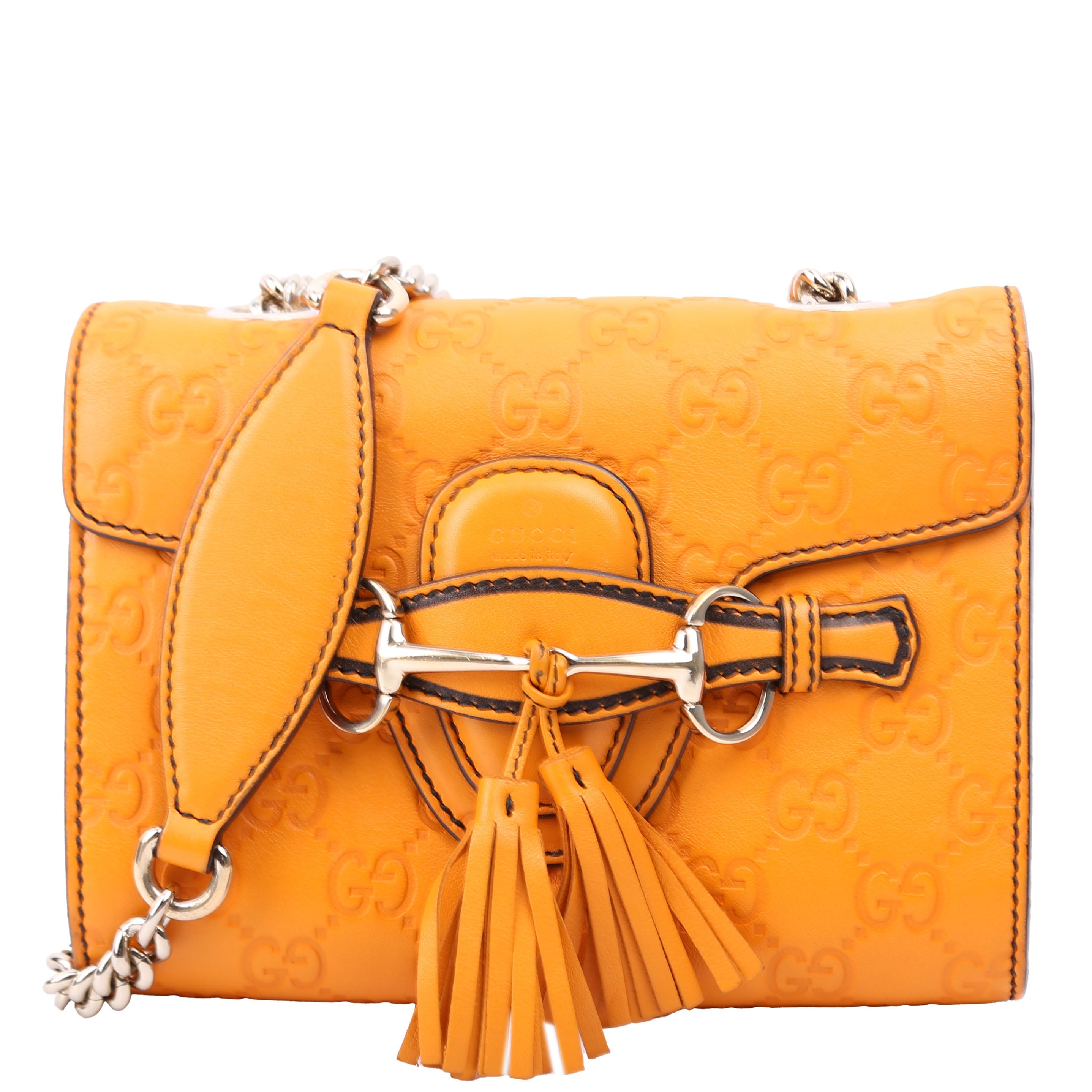 Gucci 369622 Guccissima Mini Emily Shoulder Orange