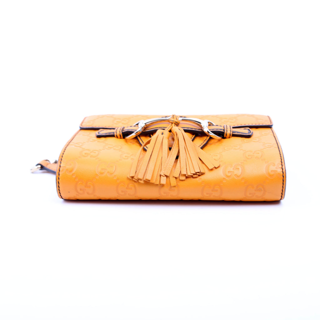Gucci 369622 Guccissima Mini Emily Shoulder Orange