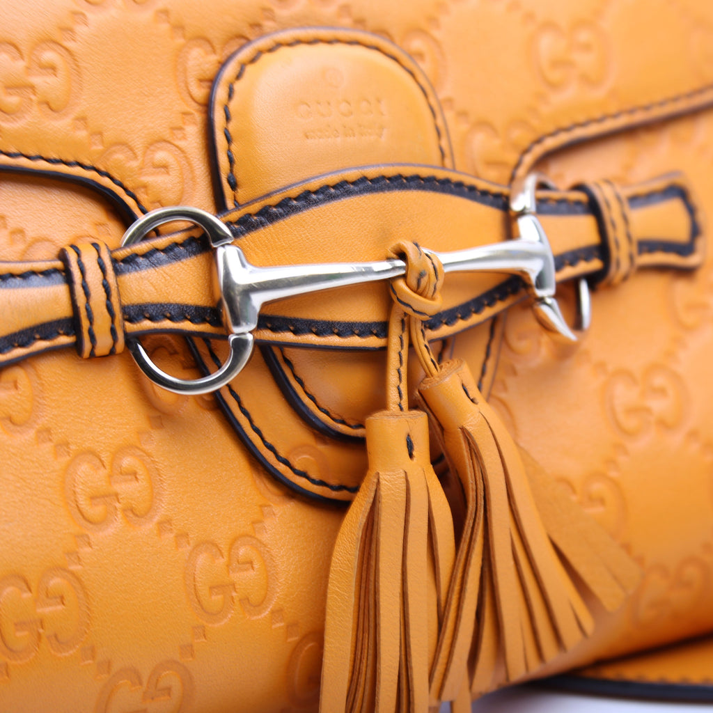 Gucci 369622 Guccissima Mini Emily Shoulder Orange