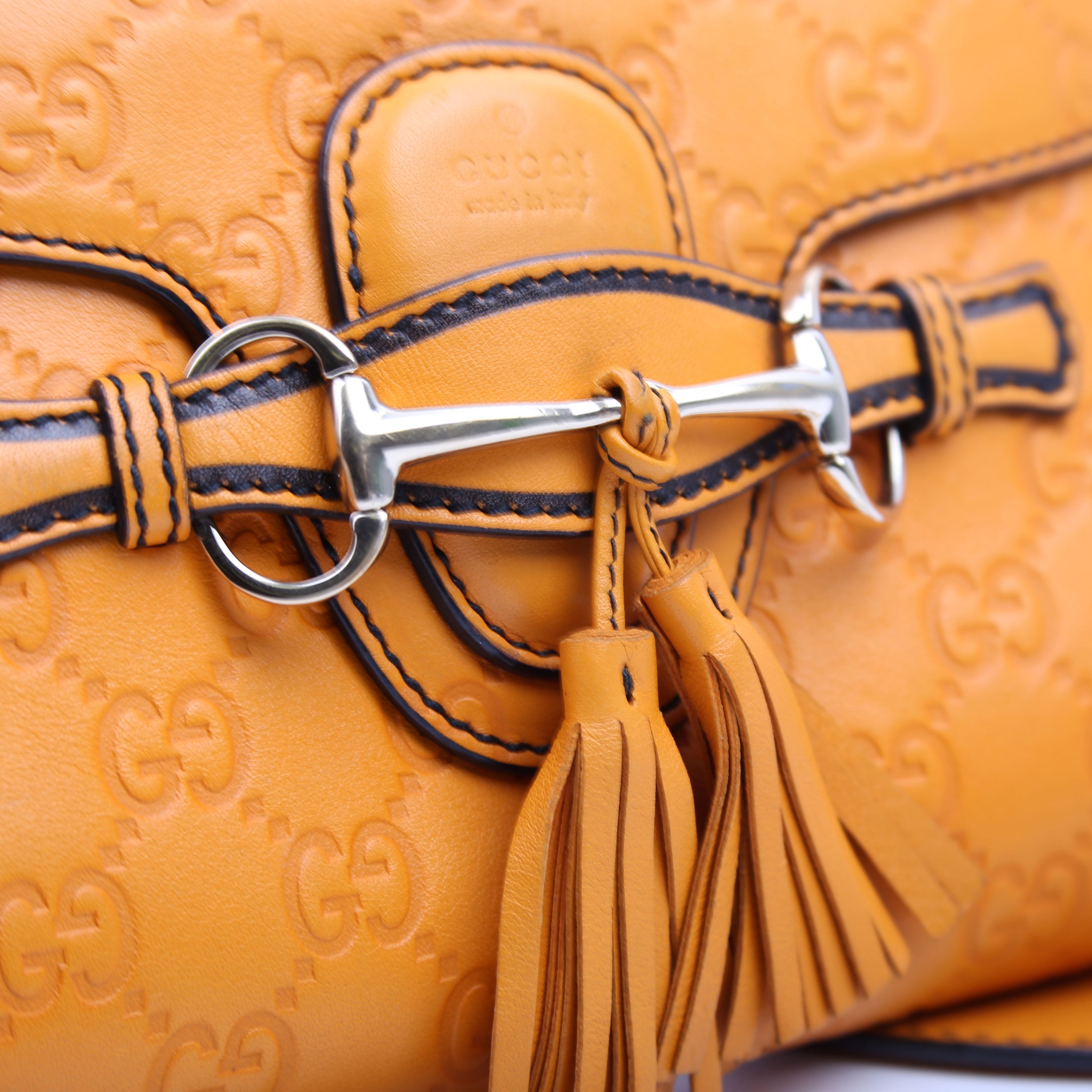 Gucci 369622 Guccissima Mini Emily Shoulder Orange
