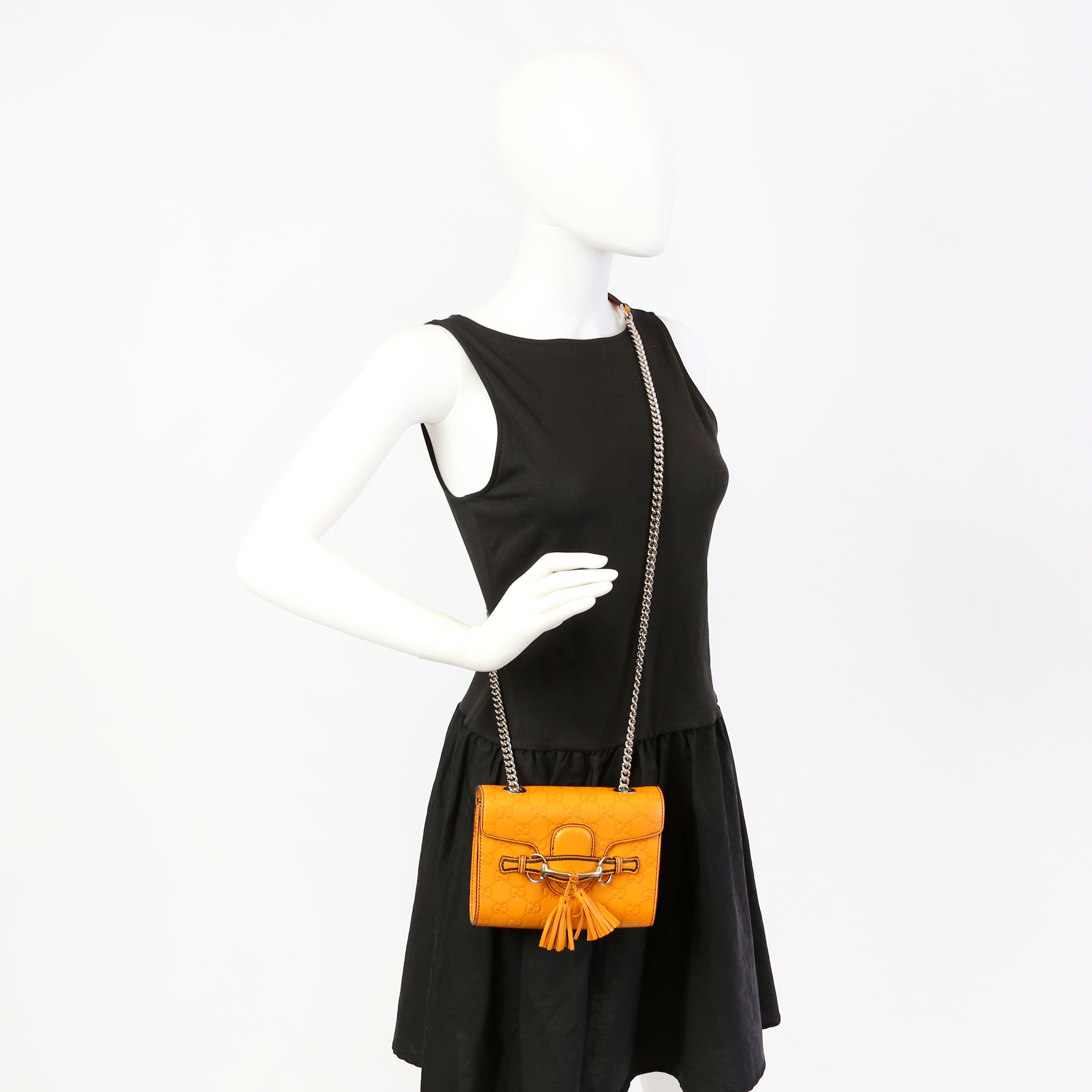 Gucci 369622 Guccissima Mini Emily Shoulder Orange