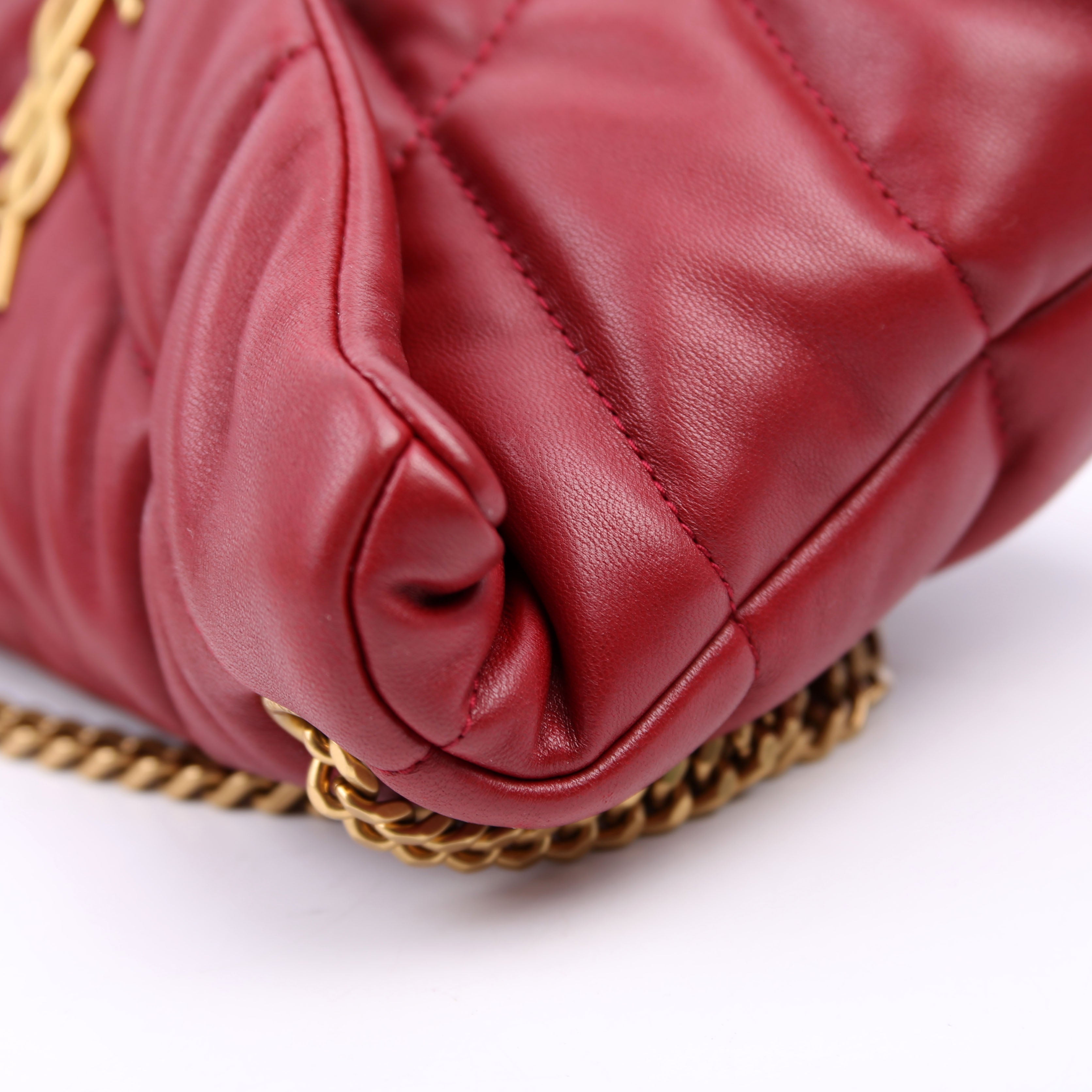 SAINT LAURENT Loulou Toy Puffer Burgundy 620333