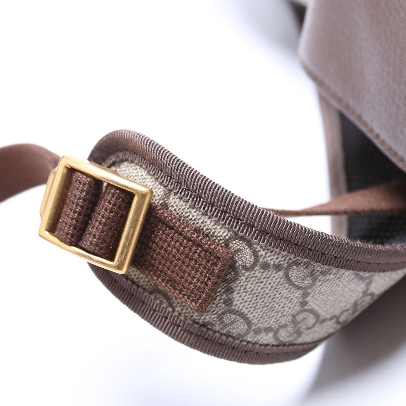 598140 Ophidia Leather Double Buckle Backpack Medium
