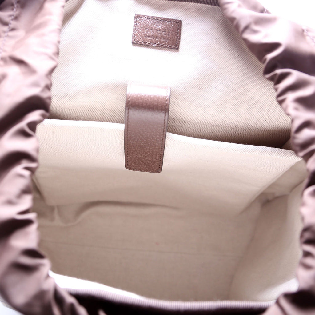 598140 Ophidia Leather Double Buckle Backpack Medium