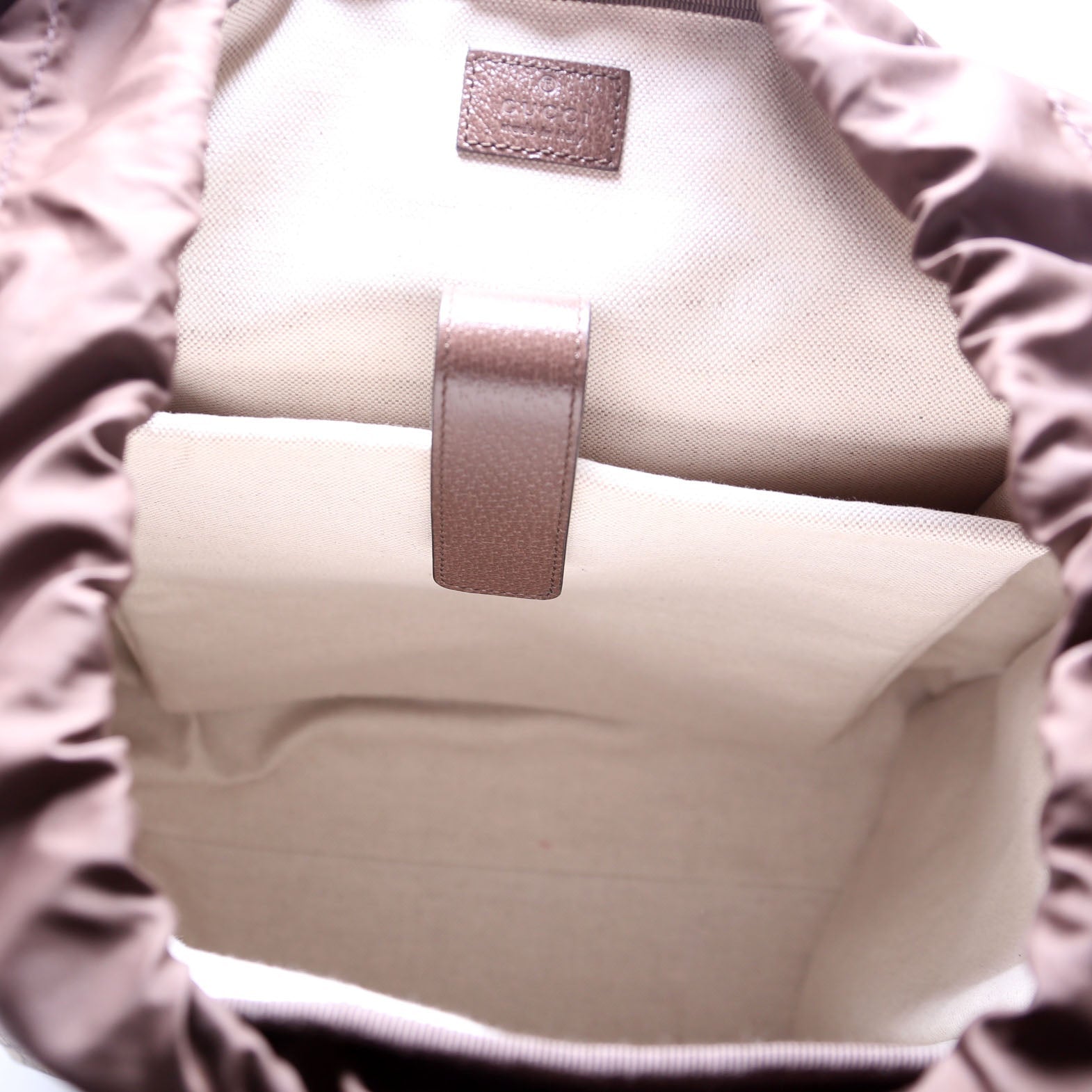 598140 Ophidia Leather Double Buckle Backpack Medium