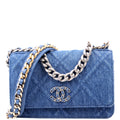 Chanel 19 WOC Quilted Denim 29M