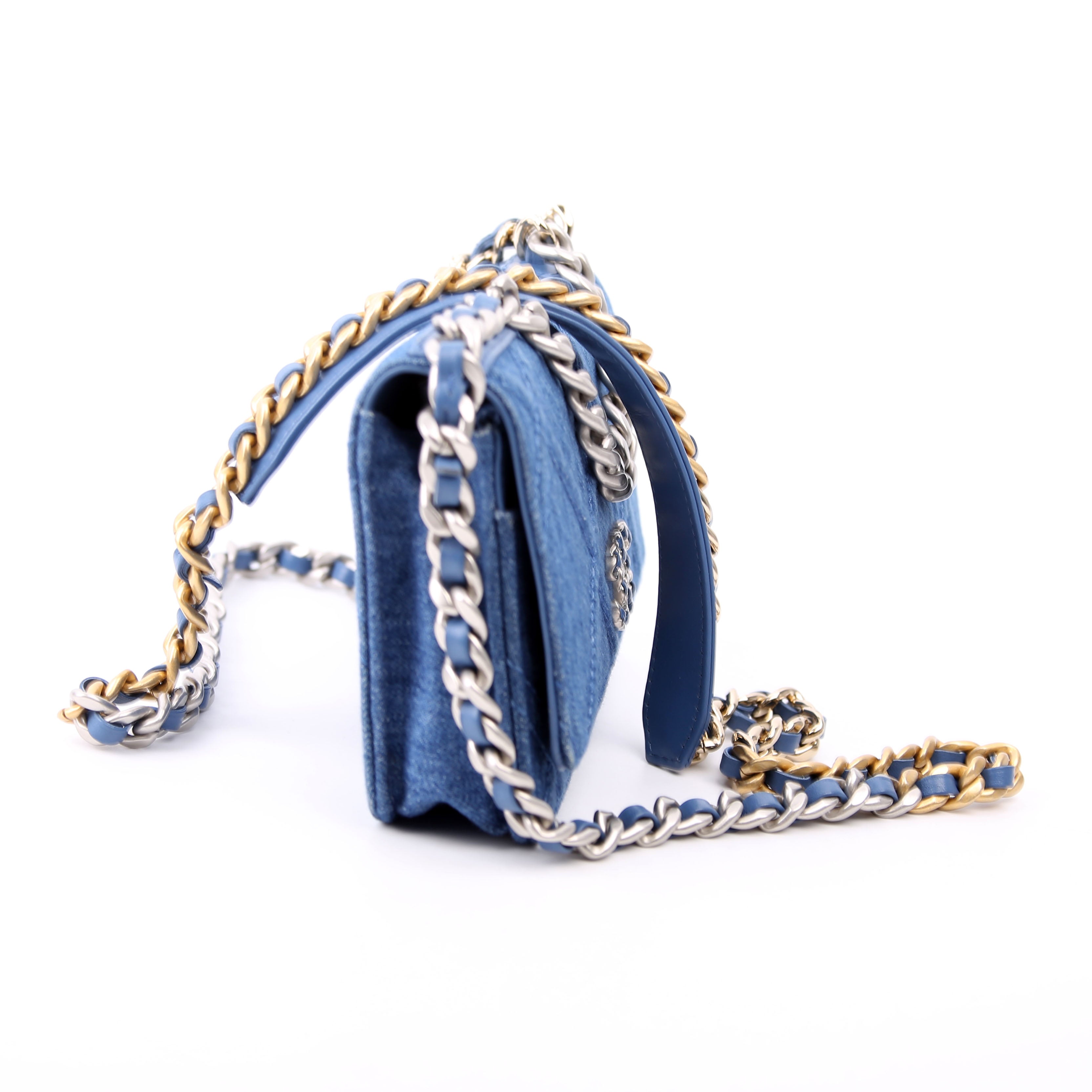 Chanel 19 WOC Quilted Denim 29M