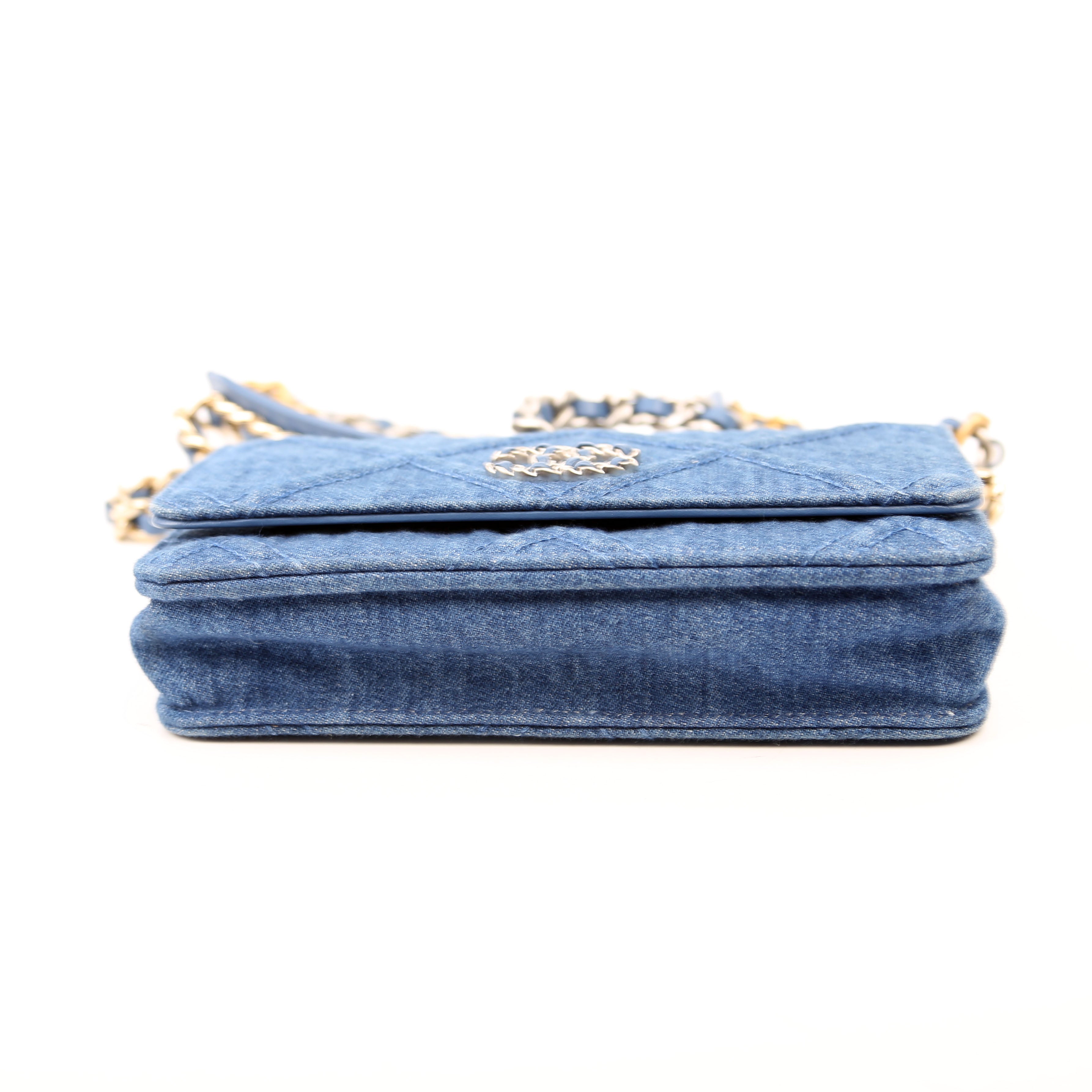Chanel 19 WOC Quilted Denim 29M