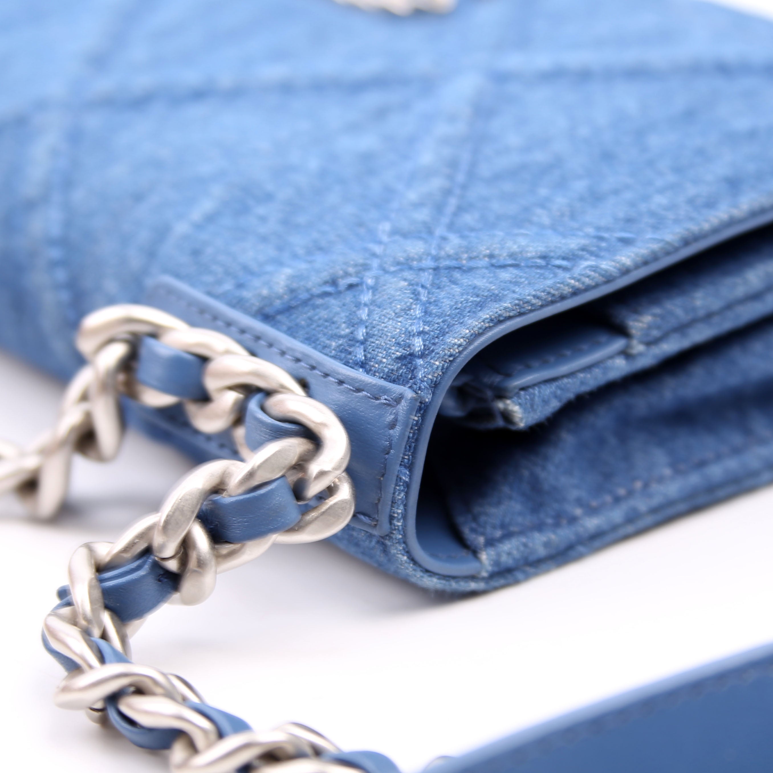 Chanel 19 WOC Quilted Denim 29M