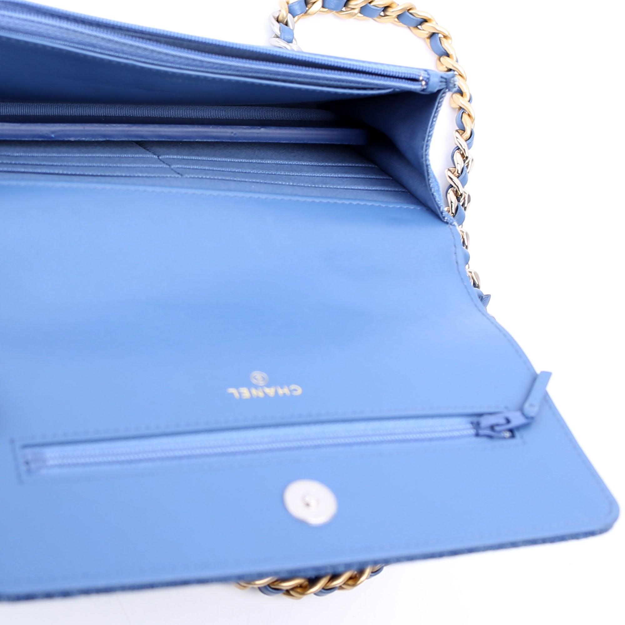 Chanel 19 WOC Quilted Denim 29M